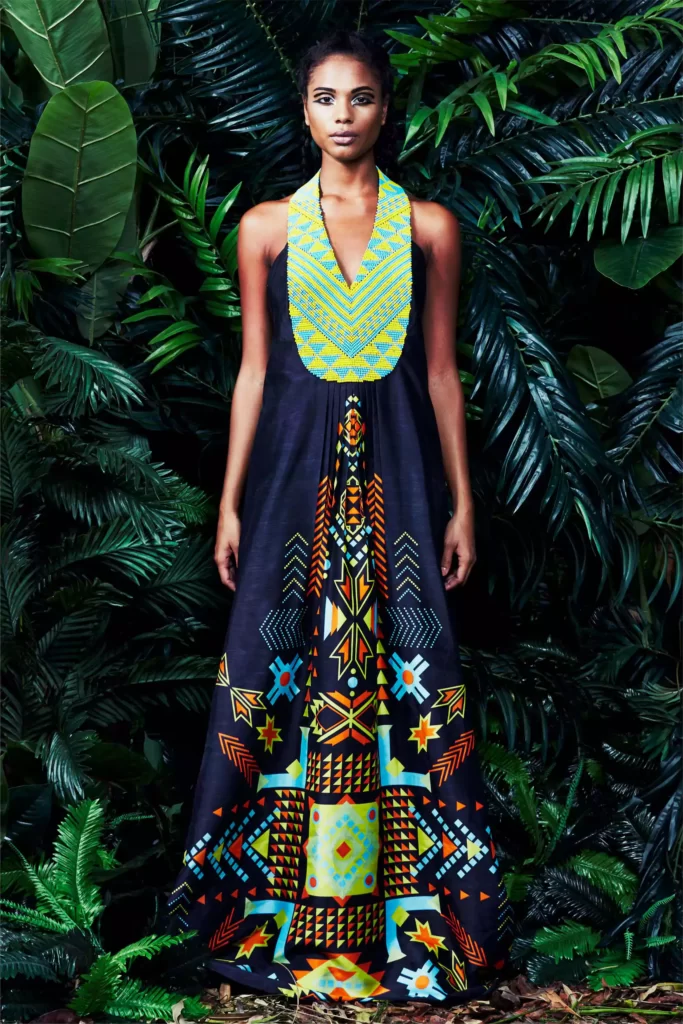 LOOK24 beaded neck resort wear dress