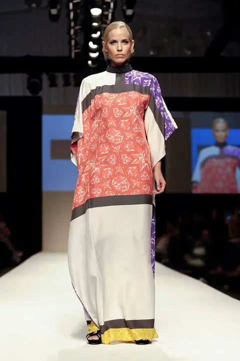 10.Mondrian inspired with islamic print kaftan