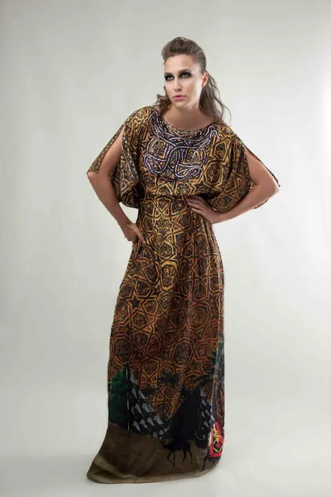 18.camels pyramids print kaftan