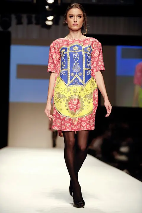 5.Hamsa print short dress