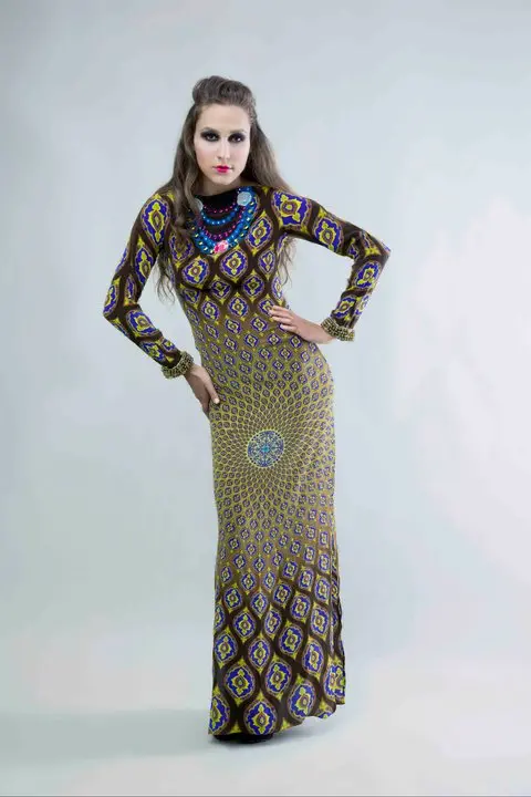 7.persian architecture print dress