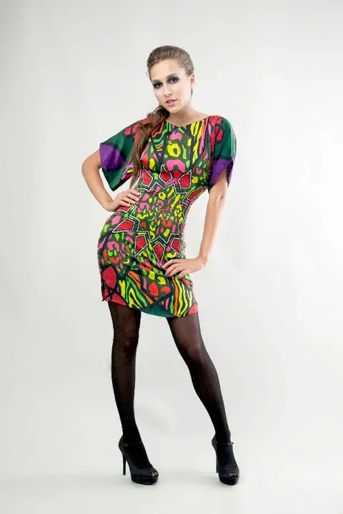 9.neon animal print islamic0 art dress