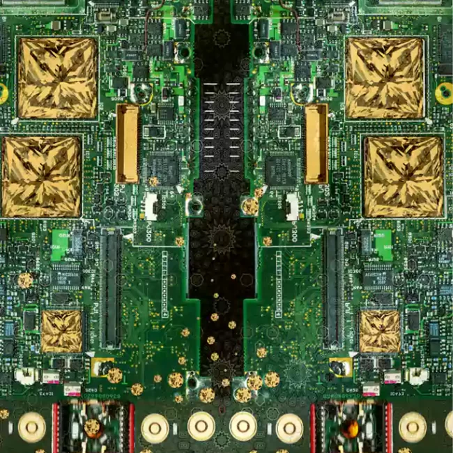 crystallized motherboard NFT art
